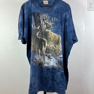Vintage Buck & Doe Deer The Mountain Allover T Shirt Size XXXL